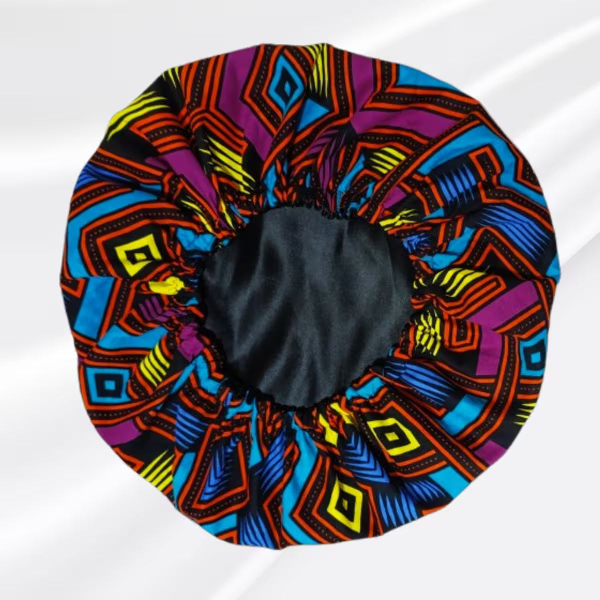 African Print Satin Bonnet