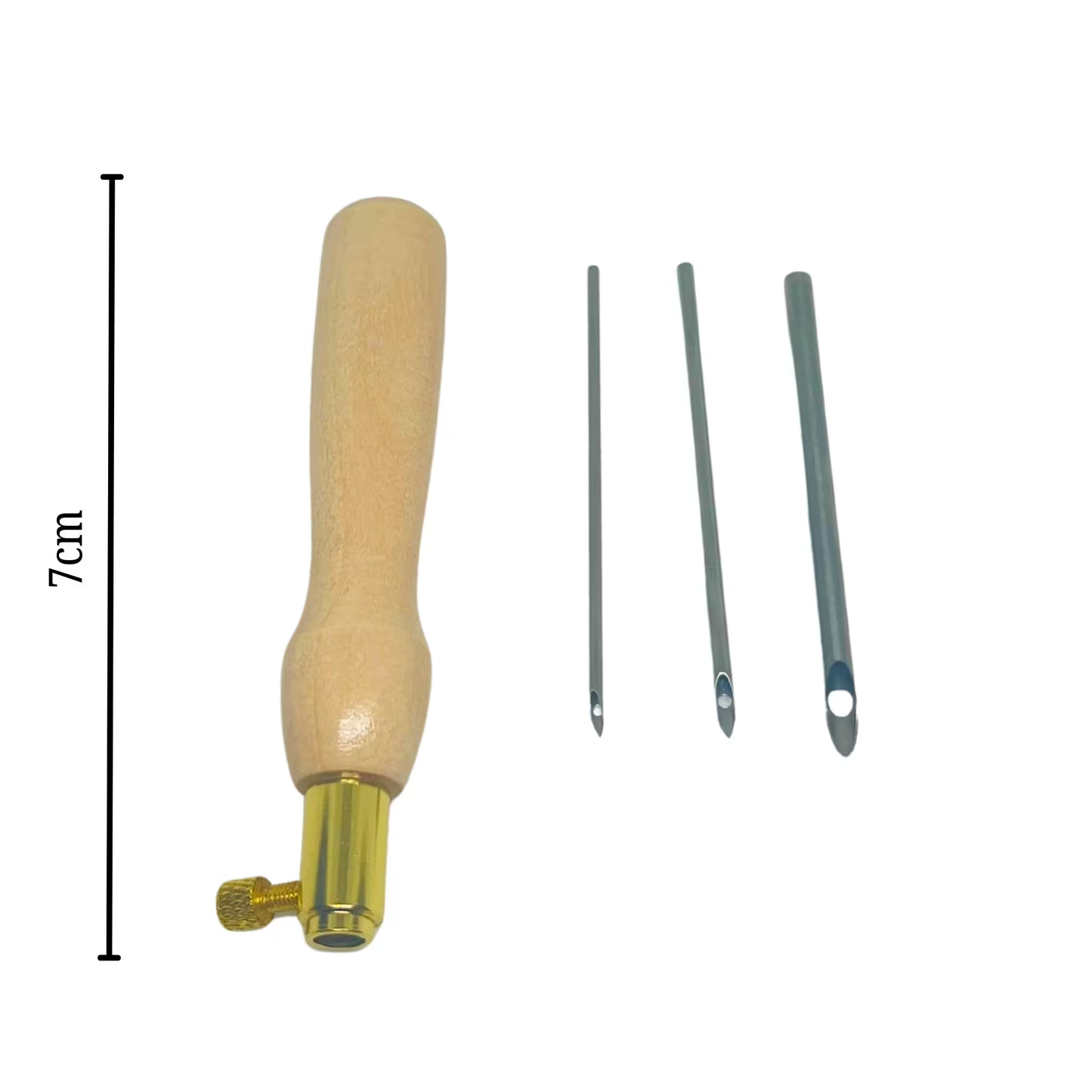 Wooden Handle Punch Needle Set