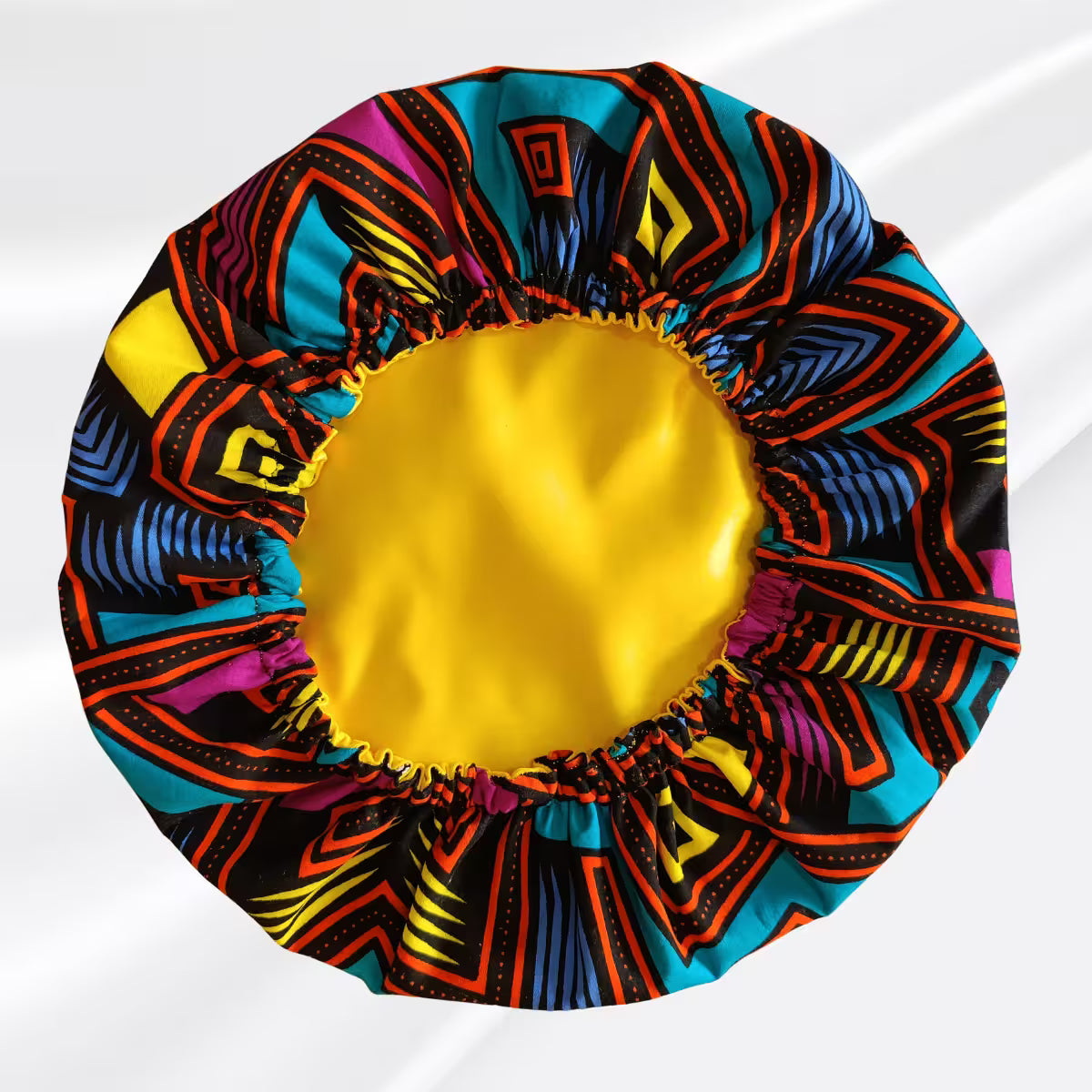 African Print Satin Bonnet
