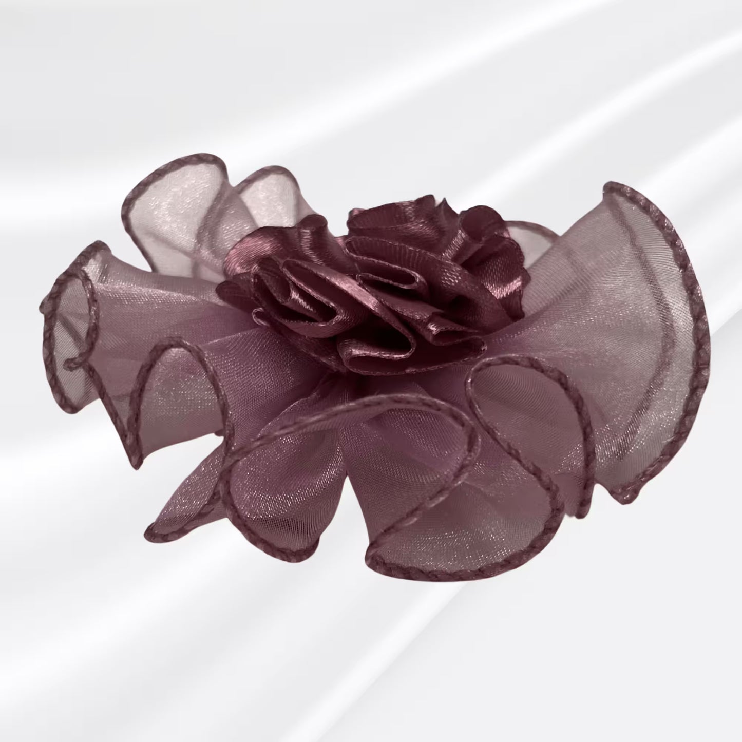 Soft Satin Flower Clip